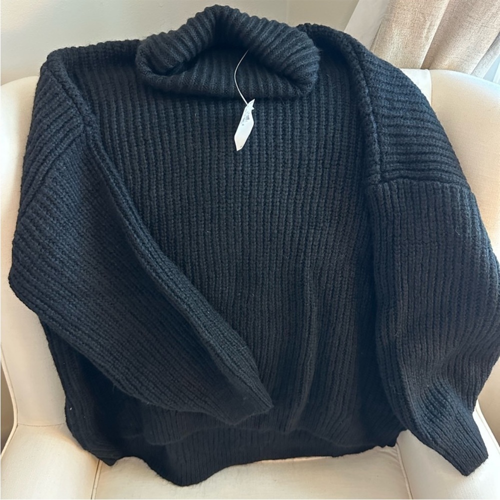 Old Navy Womanâs Marled Shaker-Stitch Turtleneck Sweater- Nwt